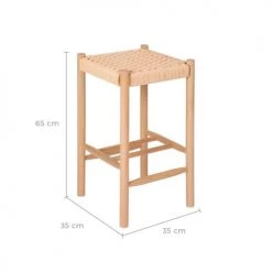 Rendez Vous Déco Chaises Et Tabourets De Bar Tabouret De Bar Mi-hauteur 65 Cm En Tressage Et Bois 10 Rendez Vous Déco Chaises Et Tabourets De Bar Tabouret De Bar Mi-hauteur 65 Cm En Tressage Et Bois -Bancs Soldes tabouret de bar mi hauteur 65 cm en tressage et bois 2