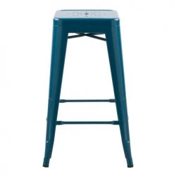 Rendez Vous Déco Chaises Et Tabourets De Bar Tabouret De Bar Mi-hauteur 66 Cm En Métal Bleu Mat (x2) -Bancs Soldes tabouret de bar mi hauteur 66 cm en metal bleu mat x2 4