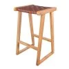 Rendez Vous Déco Chaises Et Tabourets De Bar Tabouret De Bar Mi-hauteur En Teck Et Cuir Tressé Marron 65 Cm 2 Rendez Vous Déco Chaises Et Tabourets De Bar Tabouret De Bar Mi-hauteur En Teck Et Cuir Tressé Marron 65 Cm -Bancs Soldes tabouret de bar mi hauteur en teck et cuir tresse marron 65 cm