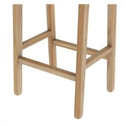 Rendez Vous Déco Chaises Et Tabourets De Bar Tabouret De Bar Mi-hauteur En Teck Et Cuir Tressé Marron 66 Cm -Bancs Soldes tabouret de bar mi hauteur en teck et cuir tresse marron 66 cm 3