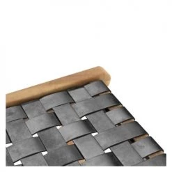 Rendez Vous Déco Chaises Et Tabourets De Bar Tabouret De Bar Mi-hauteur En Teck Et Cuir Tressé Noir 65 Cm -Bancs Soldes tabouret de bar mi hauteur en teck et cuir tresse noir 65 cm 5