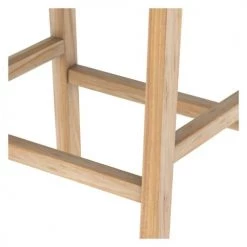 Rendez Vous Déco Chaises Et Tabourets De Bar Tabouret De Bar Mi-hauteur En Teck Et Cuir Tressé Noir 66 Cm -Bancs Soldes tabouret de bar mi hauteur en teck et cuir tresse noir 66 cm 4