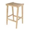 Rendez Vous Déco Chaises Et Tabourets De Bar Tabouret De Bar Mi-hauteur En Teck Et Rotin Naturel 65 Cm -Bancs Soldes tabouret de bar mi hauteur en teck et rotin naturel 65 cm
