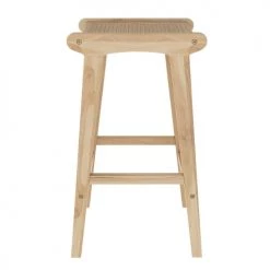 Rendez Vous Déco Chaises Et Tabourets De Bar Tabouret De Bar Mi-hauteur En Teck Et Rotin Naturel 65 Cm -Bancs Soldes tabouret de bar mi hauteur en teck et rotin naturel 65 cm 5