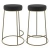 Rendez Vous Déco Chaises Et Tabourets De Bar Tabouret De Bar Mi-hauteur En Velours Noir 63 Cm (lot De 2) -Bancs Soldes tabouret de bar mi hauteur en velours noir 63 cm lot de 2