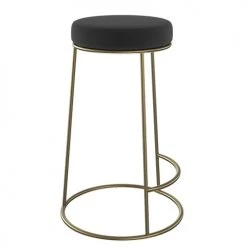Rendez Vous Déco Chaises Et Tabourets De Bar Tabouret De Bar Mi-hauteur En Velours Noir 63 Cm (lot De 2) -Bancs Soldes tabouret de bar mi hauteur en velours noir 63 cm lot de 2 3