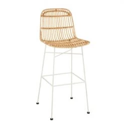 Meubles & Design Chaises Et Tabourets De Bar Tabouret De Bar Moderne En Rotin