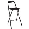 Five Simply Smart Chaises Et Tabourets De Bar Tabouret De Bar Noir Bois Et Métal Avec Dossier Pliable -Bancs Soldes tabouret de bar noir bois et metal avec dossier pliable