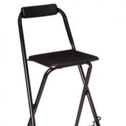 Five Simply Smart Chaises Et Tabourets De Bar Tabouret De Bar Noir Bois Et Métal Avec Dossier Pliable -Bancs Soldes tabouret de bar noir bois et metal avec dossier pliable 2