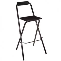 Five Simply Smart Chaises Et Tabourets De Bar Tabouret De Bar Noir Bois Et Métal Avec Dossier Pliable
