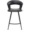 Kare Design Chaises Et Tabourets De Bar Tabouret De Bar Noir Et Acier -Bancs Soldes tabouret de bar noir et acier