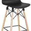 Kokoon Design Chaises Et Tabourets De Bar Tabouret De Bar Noir Et Bois Naturel H108cm -Bancs Soldes tabouret de bar noir et bois naturel h108cm