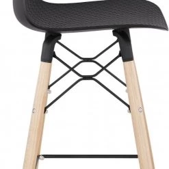 Kokoon Design Chaises Et Tabourets De Bar Tabouret De Bar Noir Et Bois Naturel H108cm -Bancs Soldes tabouret de bar noir et bois naturel h108cm 2