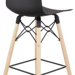 Kokoon Design Chaises Et Tabourets De Bar Tabouret De Bar Noir Et Bois Naturel H108cm -Bancs Soldes tabouret de bar noir et bois naturel h108cm 3