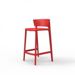 Vondom Chaises Et Tabourets De Bar Tabouret De Bar Plastique Rouge Hauteur 85 Cm