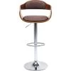 Kare Design Chaises Et Tabourets De Bar Tabouret De Bar Réglable Chocolat Et Acier Chromé -Bancs Soldes tabouret de bar reglable chocolat et acier chrome