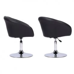 Happy Garden Chaises Et Tabourets De Bar Tabouret De Bar Réglable En Simili Noir -Bancs Soldes tabouret de bar reglable en simili noir 2