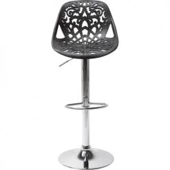 Kare Design Chaises Et Tabourets De Bar Tabouret De Bar Réglable Noir Et Acier Chromé