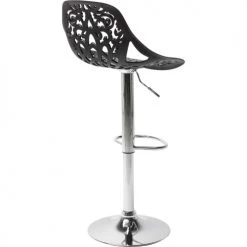 Kare Design Chaises Et Tabourets De Bar Tabouret De Bar Réglable Noir Et Acier Chromé -Bancs Soldes tabouret de bar reglable noir et acier chrome 3