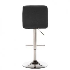 Moloo Chaises Et Tabourets De Bar Tabouret De Bar Réglable Tissu Anthracite Acier Brossé (x2) -Bancs Soldes tabouret de bar reglable tissu anthracite acier brosse x2 1