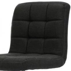 Moloo Chaises Et Tabourets De Bar Tabouret De Bar Réglable Tissu Anthracite Acier Brossé (x2) -Bancs Soldes tabouret de bar reglable tissu anthracite acier brosse x2 2