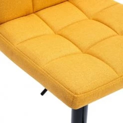 Moloo Chaises Et Tabourets De Bar Tabouret De Bar Réglable Tissu Curry Et Métal Noir (x2) -Bancs Soldes tabouret de bar reglable tissu curry et metal noir x2 3