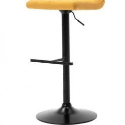 Moloo Chaises Et Tabourets De Bar Tabouret De Bar Réglable Tissu Curry Et Métal Noir (x2) -Bancs Soldes tabouret de bar reglable tissu curry et metal noir x2 5