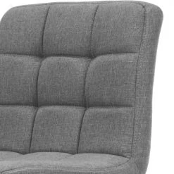 Moloo Chaises Et Tabourets De Bar Tabouret De Bar Réglable Tissu Gris Pied Acier Brossé (x2) -Bancs Soldes tabouret de bar reglable tissu gris pied acier brosse x2 2