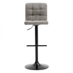 Moloo Chaises Et Tabourets De Bar Tabouret De Bar Réglable Vintage Marron Clair Pieds Métal Noir (x2) -Bancs Soldes tabouret de bar reglable vintage marron clair pieds metal noir x2 4