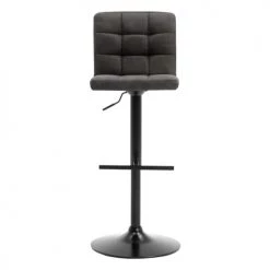 Moloo Chaises Et Tabourets De Bar Tabouret De Bar Réglable Vintage Marron Foncé Pieds Métal Noir (x2) -Bancs Soldes tabouret de bar reglable vintage marron fonce pieds metal noir x2 4