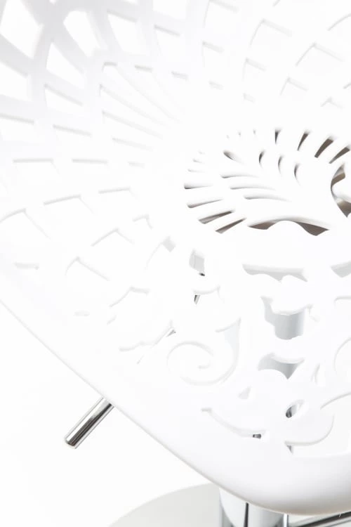 Kare Design Chaises Et Tabourets De Bar Tabouret De Bar Réglagle Blanc Et Acier Chromé 6 Kare Design Chaises Et Tabourets De Bar Tabouret De Bar Réglagle Blanc Et Acier Chromé – Image 4