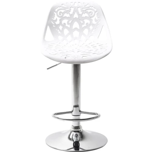Kare Design Chaises Et Tabourets De Bar Tabouret De Bar Réglagle Blanc Et Acier Chromé 3 Kare Design Chaises Et Tabourets De Bar Tabouret De Bar Réglagle Blanc Et Acier Chromé
