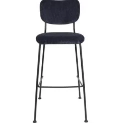 Zuiver Chaises Et Tabourets De Bar Tabouret De Bar Rétro En Velours Gris Bleu -Bancs Soldes tabouret de bar retro en velours bleu 6