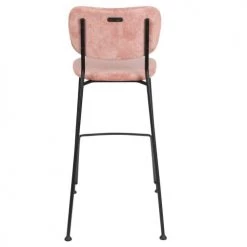 Zuiver Chaises Et Tabourets De Bar Tabouret De Bar Rétro En Velours Rose -Bancs Soldes tabouret de bar retro en velours rose 5