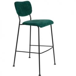 Zuiver Chaises Et Tabourets De Bar Tabouret De Bar Rétro En Velours Vert -Bancs Soldes tabouret de bar retro en velours vert 3