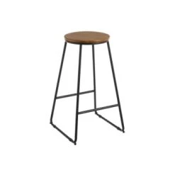 Wadiga Chaises Et Tabourets De Bar Tabouret De Bar Rond En Métal Blanc Et Bois 40x41x70,5cm -Bancs Soldes tabouret de bar rond en metal noir et bois 40x41x70 5cm