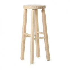 Grenier Alpin Chaises Et Tabourets De Bar Tabouret De Bar Rond Rustique En Pin Brut -Bancs Soldes tabouret de bar rond rustique en pin brut 4