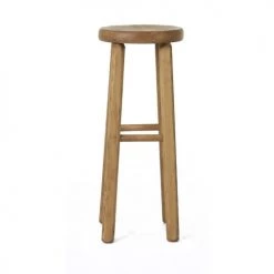 Grenier Alpin Chaises Et Tabourets De Bar Tabouret De Bar Rond Rustique En Pin Ciré -Bancs Soldes tabouret de bar rond rustique en pin cire 2