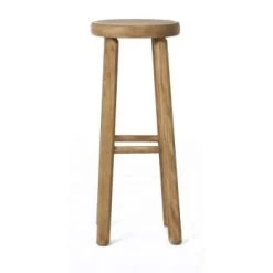 Grenier Alpin Chaises Et Tabourets De Bar Tabouret De Bar Rond Rustique En Pin Brut -Bancs Soldes tabouret de bar rond rustique en pin cire 5