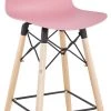 Kokoon Design Chaises Et Tabourets De Bar Tabouret De Bar Rose Et Bois Naturel H108cm