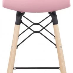 Kokoon Design Chaises Et Tabourets De Bar Tabouret De Bar Rose Et Bois Naturel H108cm -Bancs Soldes tabouret de bar rose et bois naturel h108cm 4