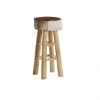 Beliani Chaises Et Tabourets De Bar Tabouret De Bar Rustique En Peau Agneau -Bancs Soldes tabouret de bar rustique en peau agneau