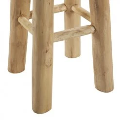 Beliani Chaises Et Tabourets De Bar Tabouret De Bar Rustique En Peau Agneau -Bancs Soldes tabouret de bar rustique en peau agneau 5