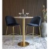 Meubles & Design Chaises Et Tabourets De Bar Tabouret De Bar Scandinave En Velours Bleu