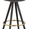 Kokoon Design Chaises Et Tabourets De Bar Tabouret De Bar Scandinave Rembourrée Velours Gris -Bancs Soldes tabouret de bar scandinave rembourree velours gris