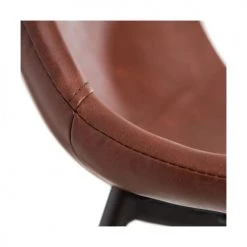 Ixia Chaises Et Tabourets De Bar Tabouret De Bar Similicuir Marron Et Métal Noir H87cm -Bancs Soldes tabouret de bar similicuir marron et metal noir h87cm 3