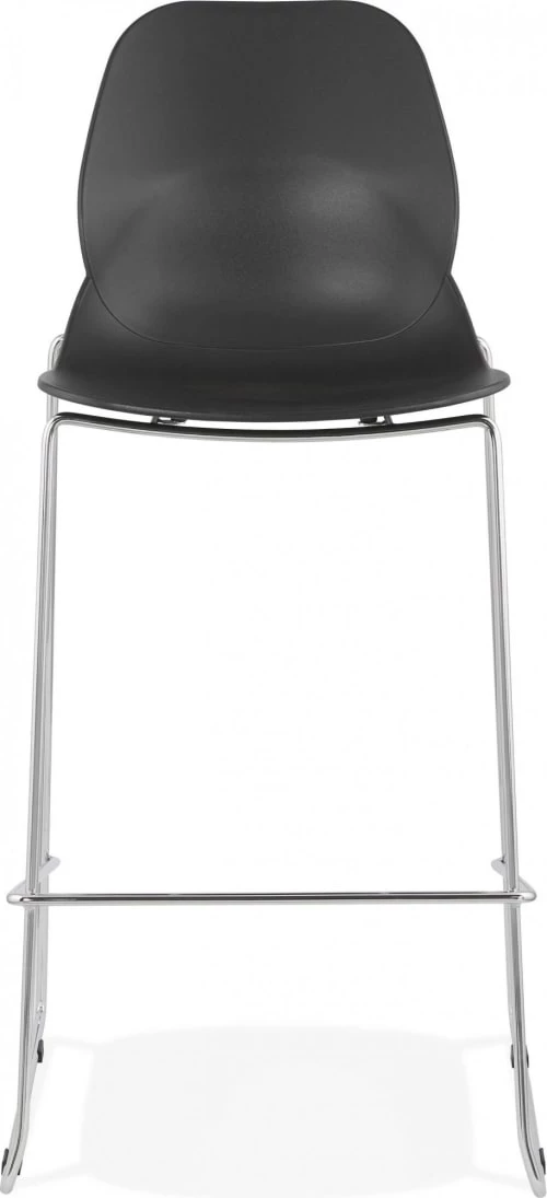 Kokoon Design Chaises Et Tabourets De Bar Tabouret De Bar Struture Chromé Assise Noir H75cm 4 Kokoon Design Chaises Et Tabourets De Bar Tabouret De Bar Struture Chromé Assise Noir H75cm – Image 2