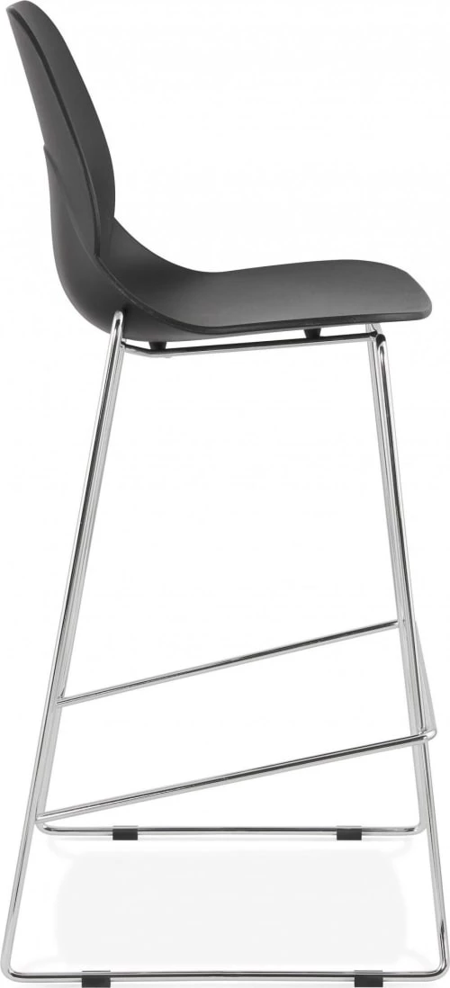 Kokoon Design Chaises Et Tabourets De Bar Tabouret De Bar Struture Chromé Assise Noir H75cm 5 Kokoon Design Chaises Et Tabourets De Bar Tabouret De Bar Struture Chromé Assise Noir H75cm – Image 3