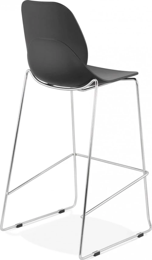 Kokoon Design Chaises Et Tabourets De Bar Tabouret De Bar Struture Chromé Assise Noir H75cm 6 Kokoon Design Chaises Et Tabourets De Bar Tabouret De Bar Struture Chromé Assise Noir H75cm – Image 4