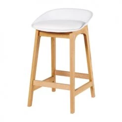 Maisons Du Monde Chaises Et Tabourets De Bar Tabouret De Bar Style Scandinave Blanc Et Chêne Massif H73